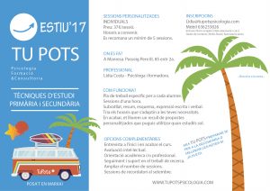Tu Pots Psicologia Tècniques d'Estudi 2017